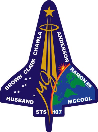 Vector de la imagen de la insignia del vuelo STS-107